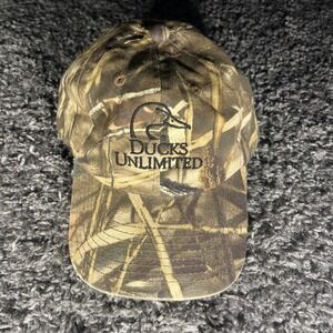 Ducks Unlimited Camouflage Hat Embroidered Harshbarger Ace Gridley On Back